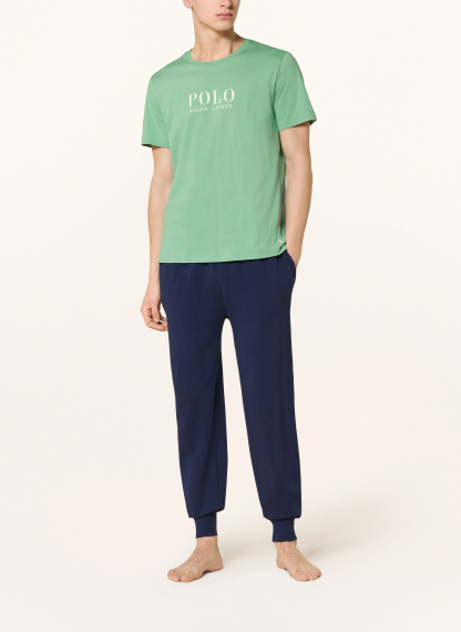 POLO RALPH LAUREN Lounge-Shirt – GRÜN / WEISS