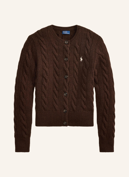 POLO RALPH LAUREN Strickjacke – DUNKELBRAUN