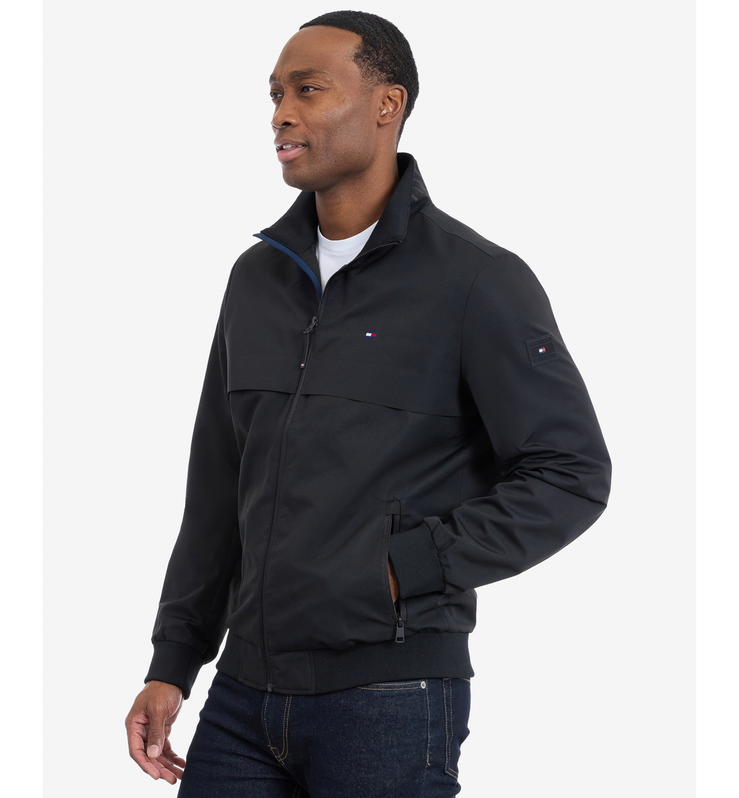 Tommy Hilfiger Men's Water Resistant Boating Regular-Fit Jacket - Black