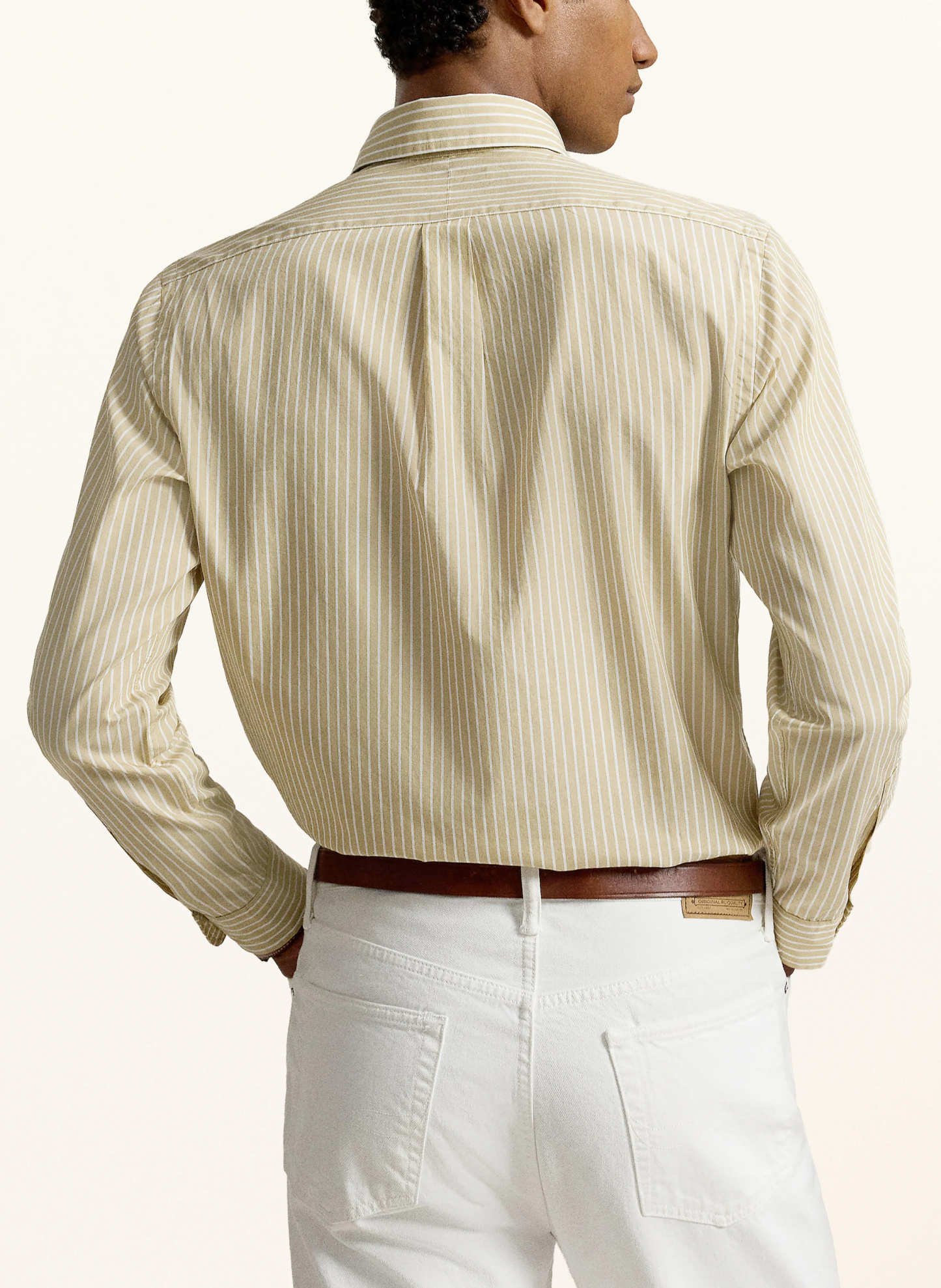 POLO RALPH LAUREN Hemd Custom Fit – BEIGE / WEISS (1)