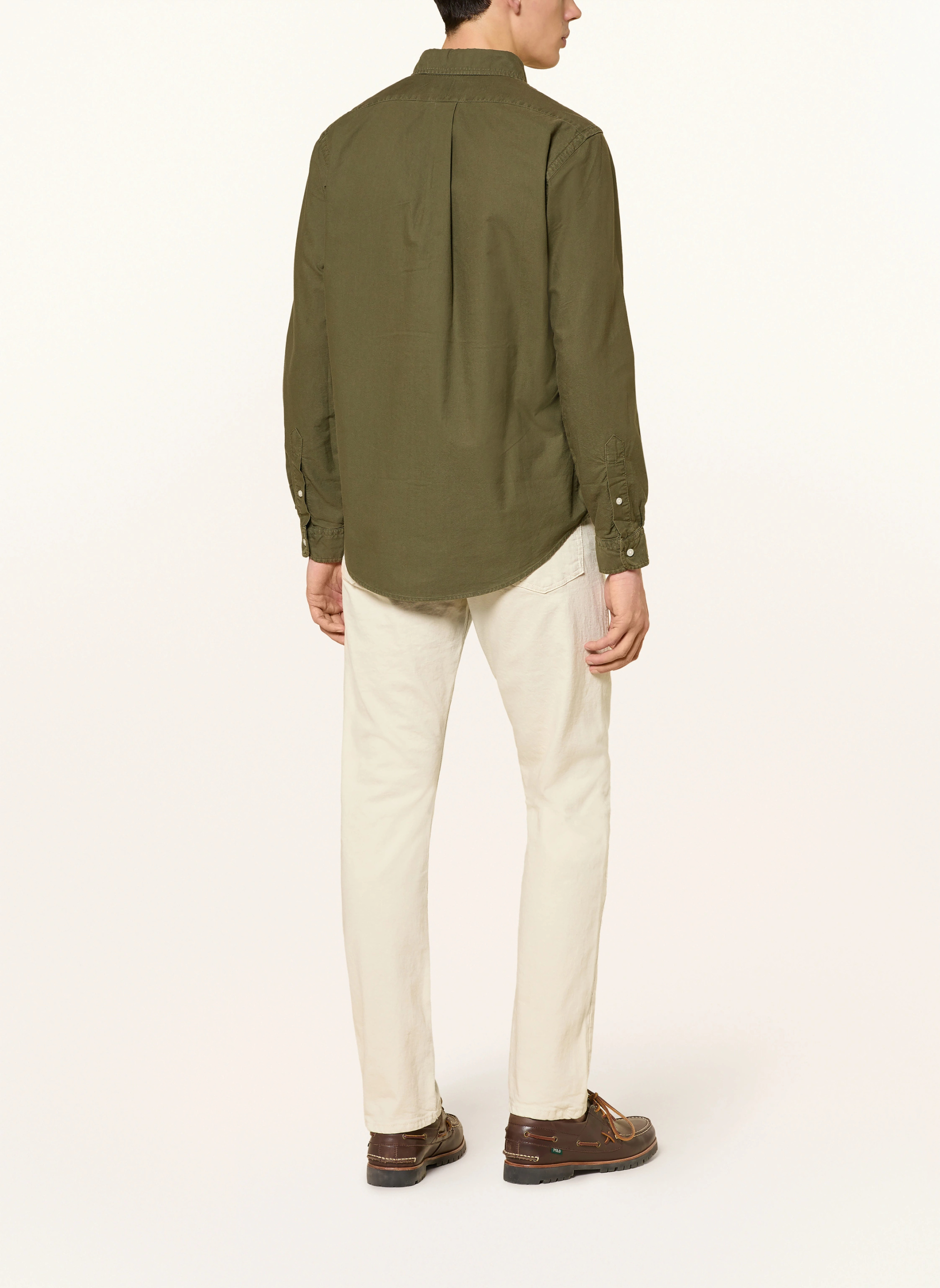 POLO RALPH LAUREN Oxfordhemd Custom Fit – OLIV / CREME