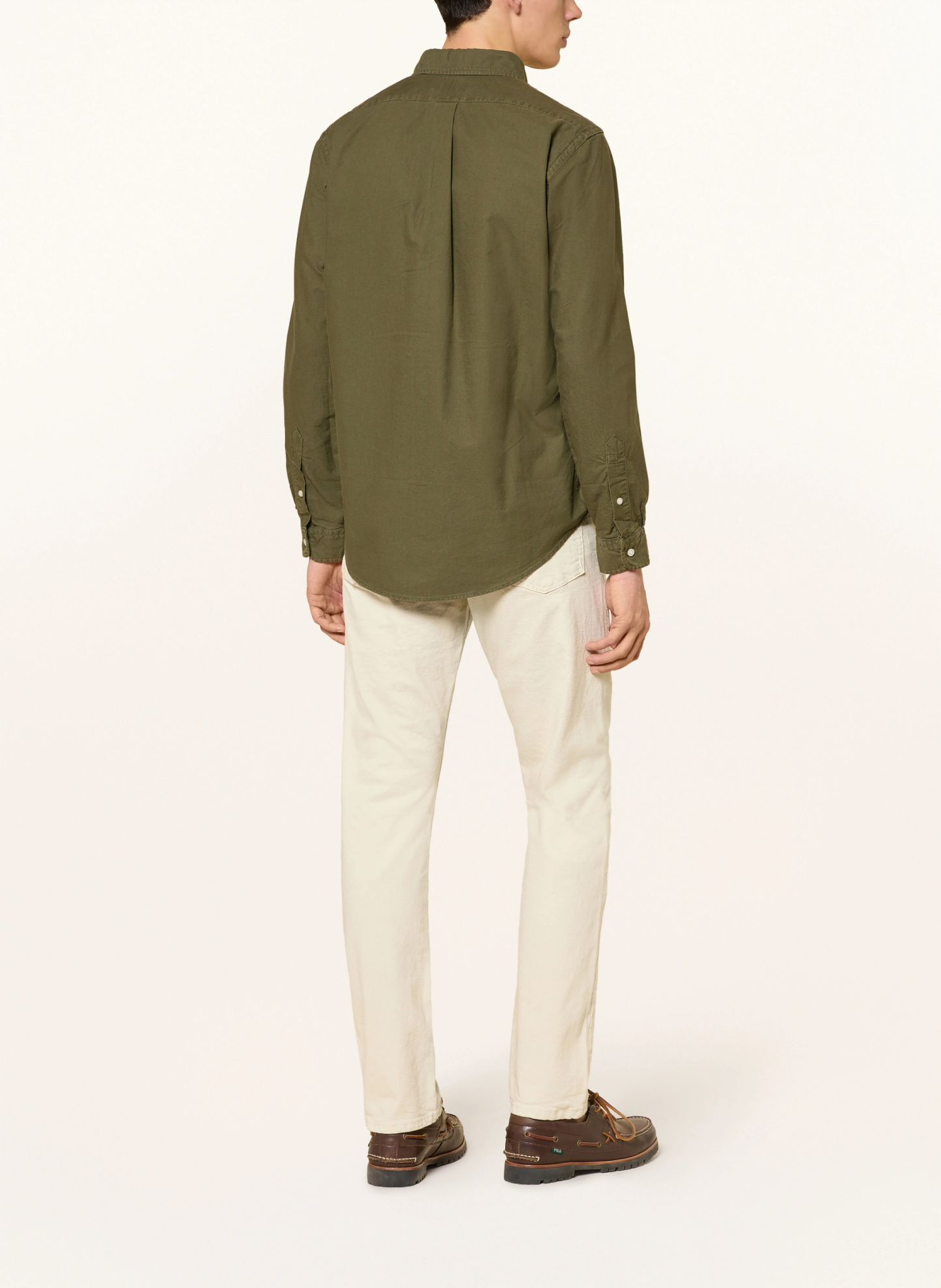 POLO RALPH LAUREN Oxfordhemd Custom Fit – OLIV / CREME