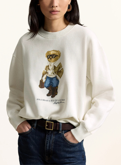 POLO RALPH LAUREN Sweatshirt – CREME / BRAUN / BLAU