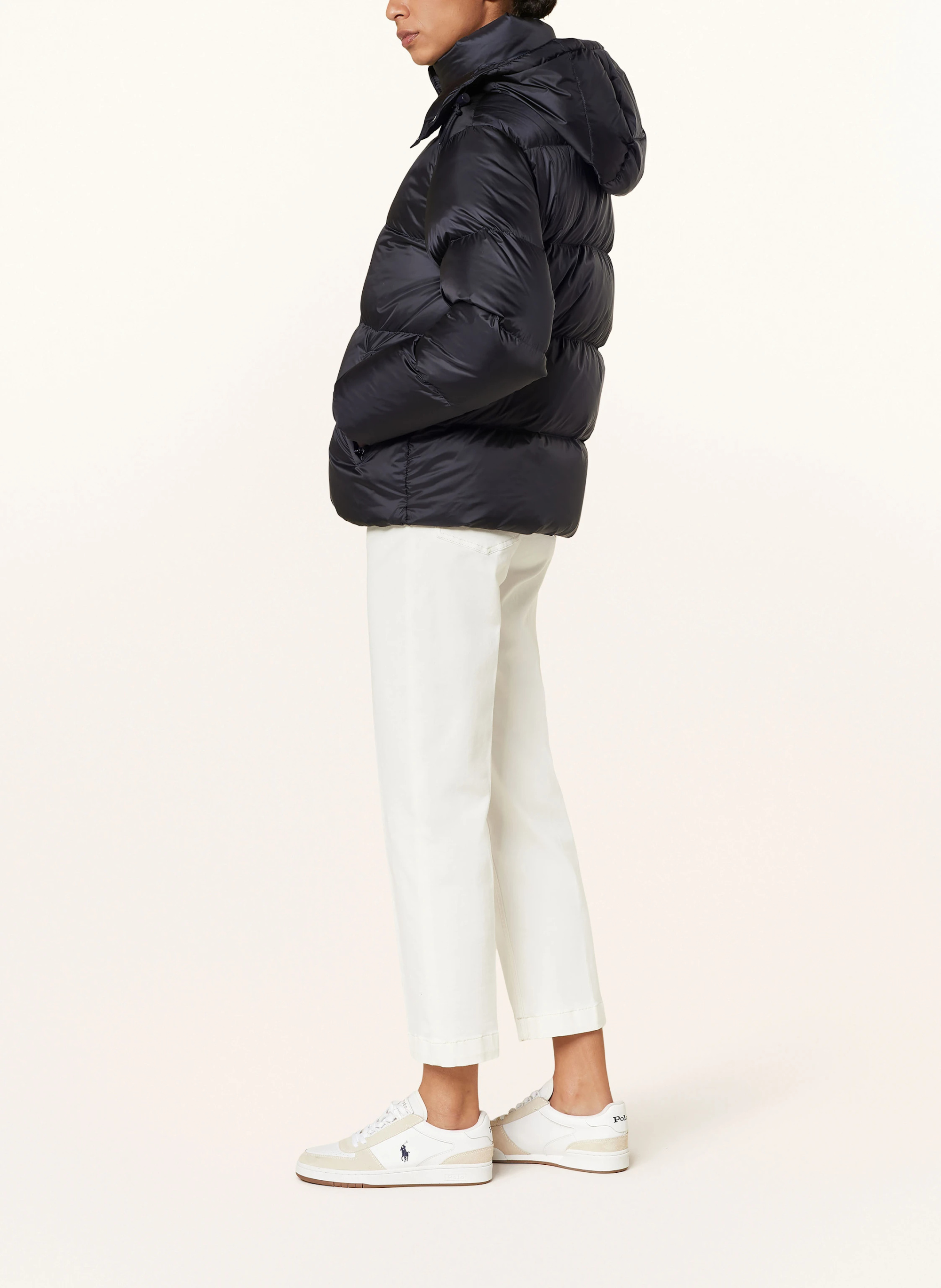 POLO RALPH LAUREN Daunenjacke mit abnehmbarer Kapuze – DUNKELBLAU