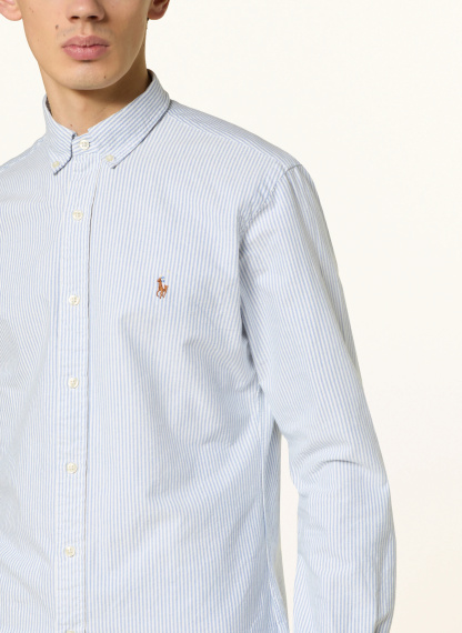 POLO RALPH LAUREN Oxfordhemd Slim Fit – HELLBLAU/ WEISS GESTREIFT