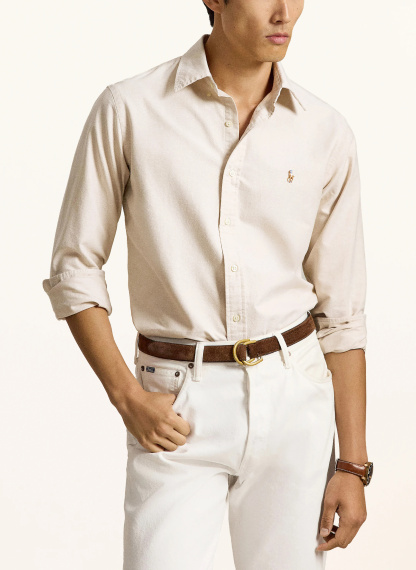 POLO RALPH LAUREN Oxfordhemd Custom Fit – CREME