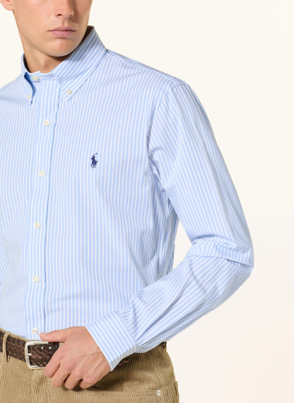 POLO RALPH LAUREN Hemd Custom Fit – WEISS / HELLBLAU