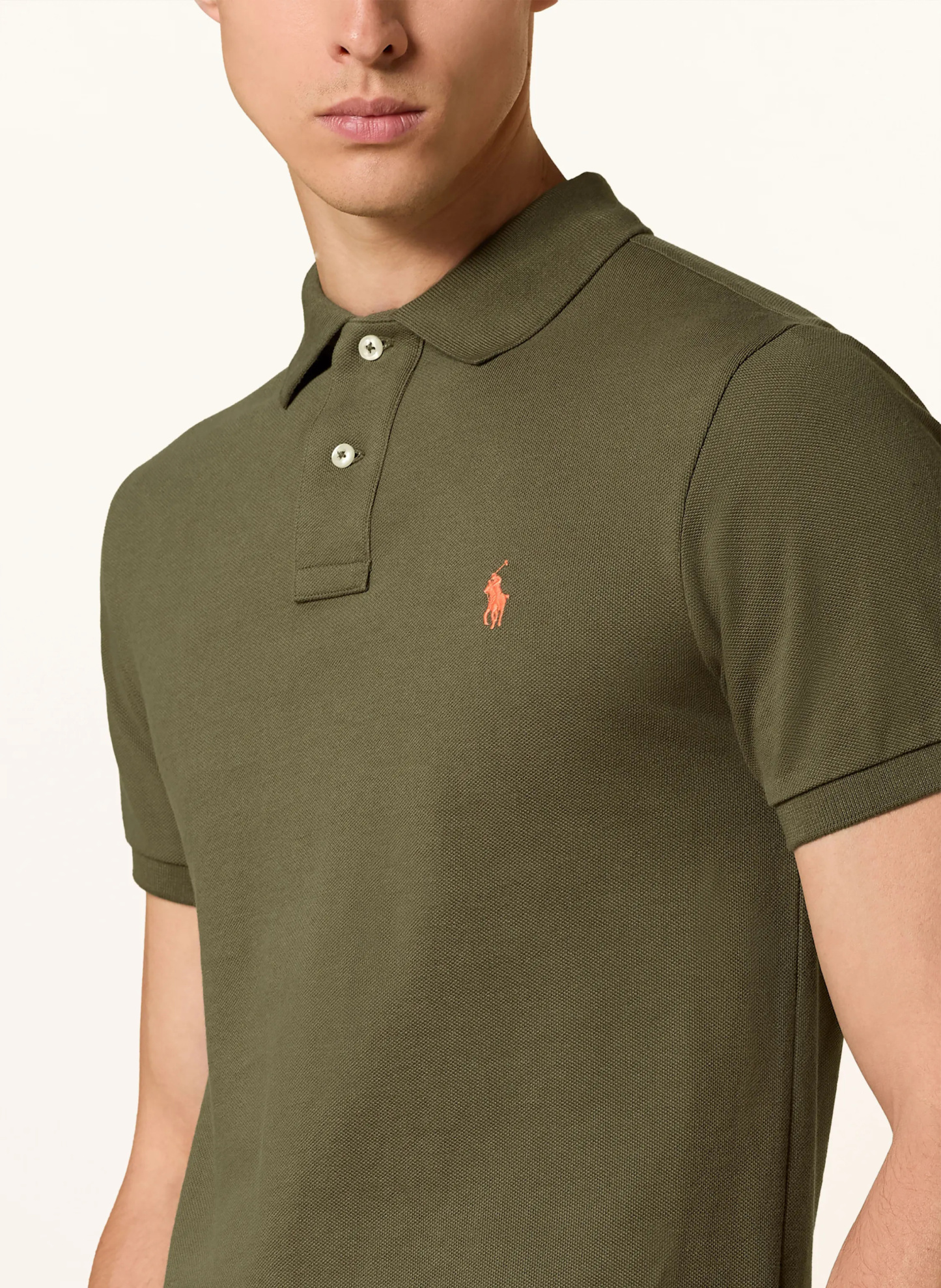 POLO RALPH LAUREN Piqué-Poloshirt Slim Fit – KHAKI