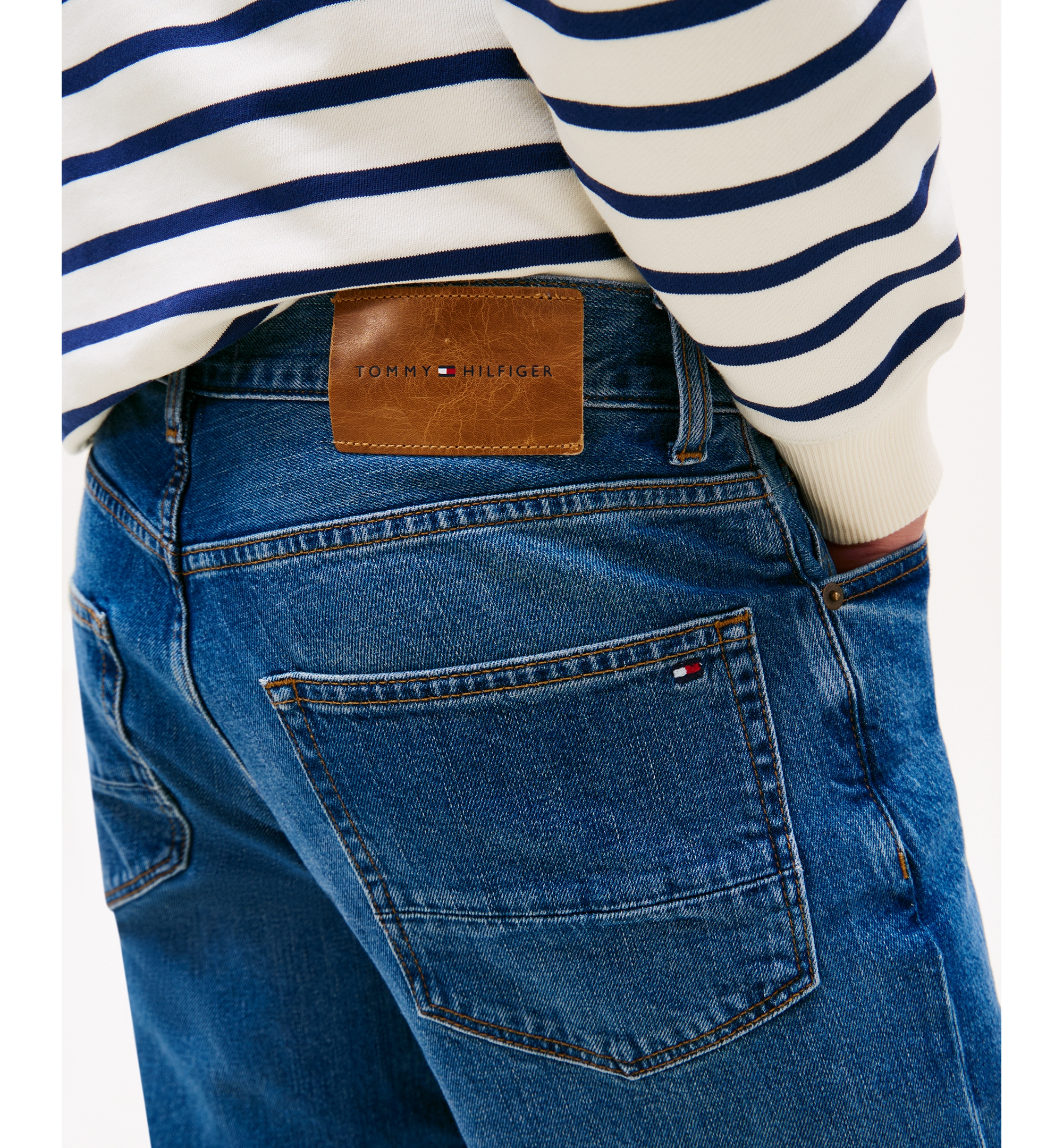 Tommy Hilfiger Men's Denton Straight-Fit Jeans - Mid Indigo