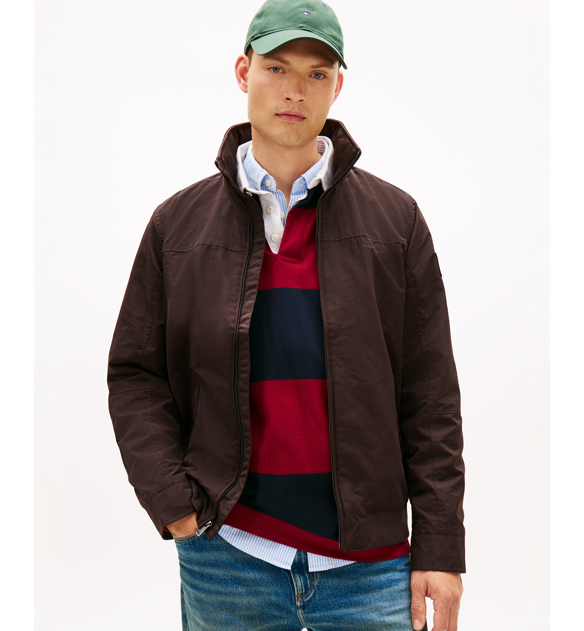Tommy Hilfiger Men's Regatta Water Resistant Jacket - Chocolate Brown
