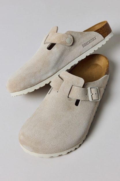 Birkenstock Men's Boston Suede Clogs - Oyster