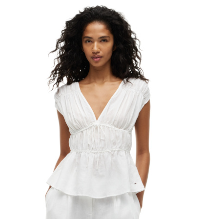 Tommy Hilfiger Women's Sleeveless V-Neck Top - Ecru