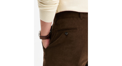 Tommy Hilfiger Men's Modern-Fit Solid Corduroy Pants - Brown