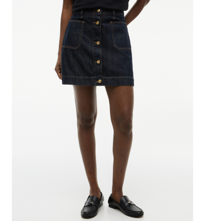 Tommy Hilfiger Women's Cotton Denim High-Rise Miniskirt - Rinse