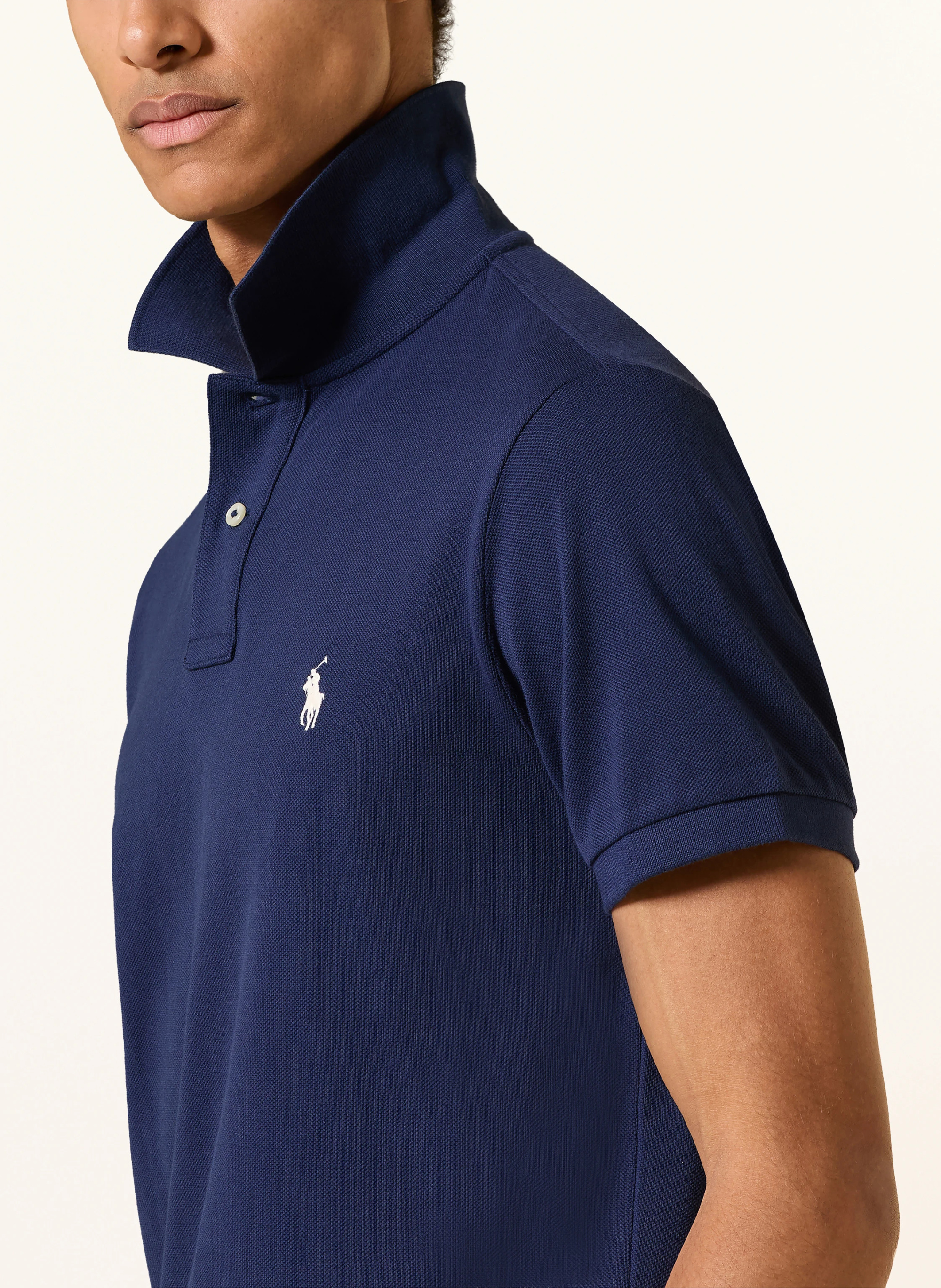 POLO RALPH LAUREN Piqué-Poloshirt Custom Slim Fit – DUNKELBLAU