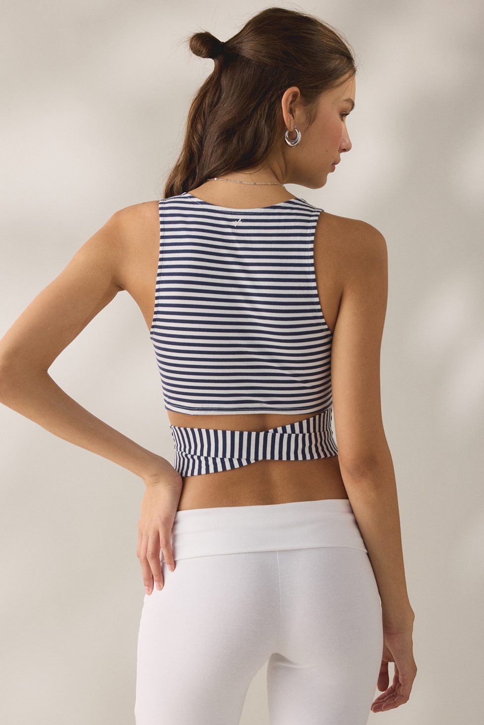 Out From Under Bec Ballet Wrap Tank Top - Blue Multi