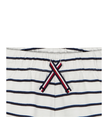 Tommy Hilfiger Baby Boys' Striped French Terry T-Shirt and Shorts, 2-Piece Set - White