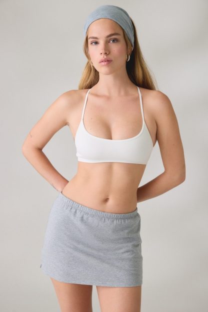 Out From Under Frankie Seamless Knit Strappy Bralette - White