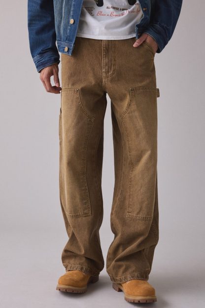 BDG Nitro Double Knee Baggy Fit Jeans - Brown
