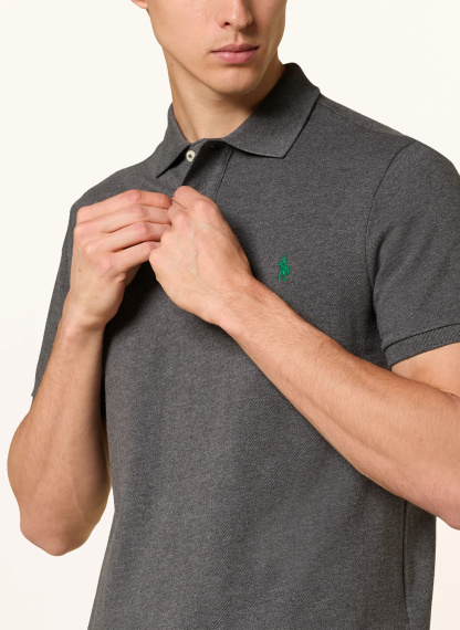 POLO RALPH LAUREN Piqué-Poloshirt Custom Slim Fit – DUNKELGRAU