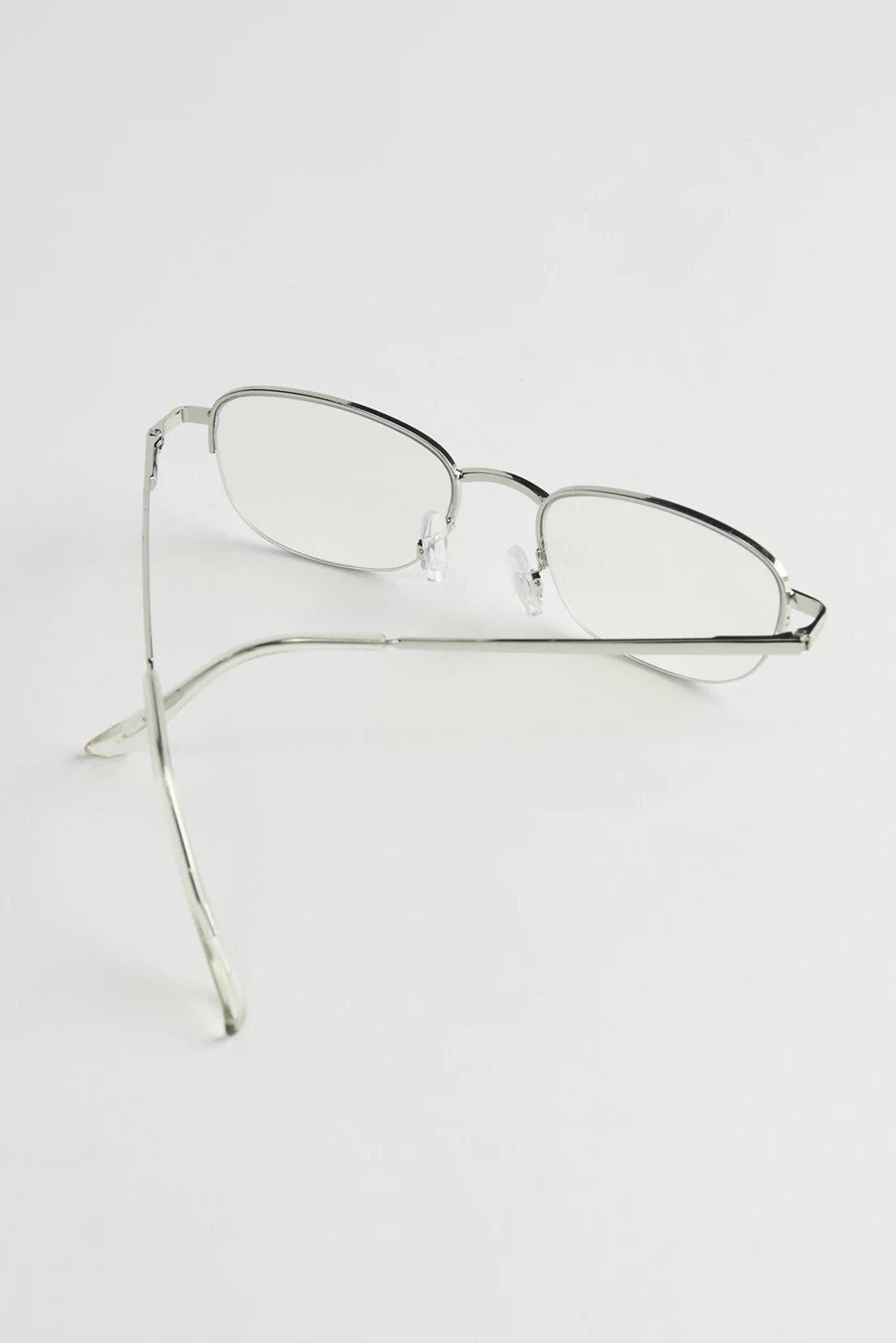 Rectangle Blue Light Glasses - Silver