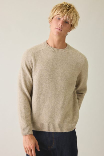 UO Core Crew Ultra-Soft Yarn Crew Neck Sweater - Taupe
