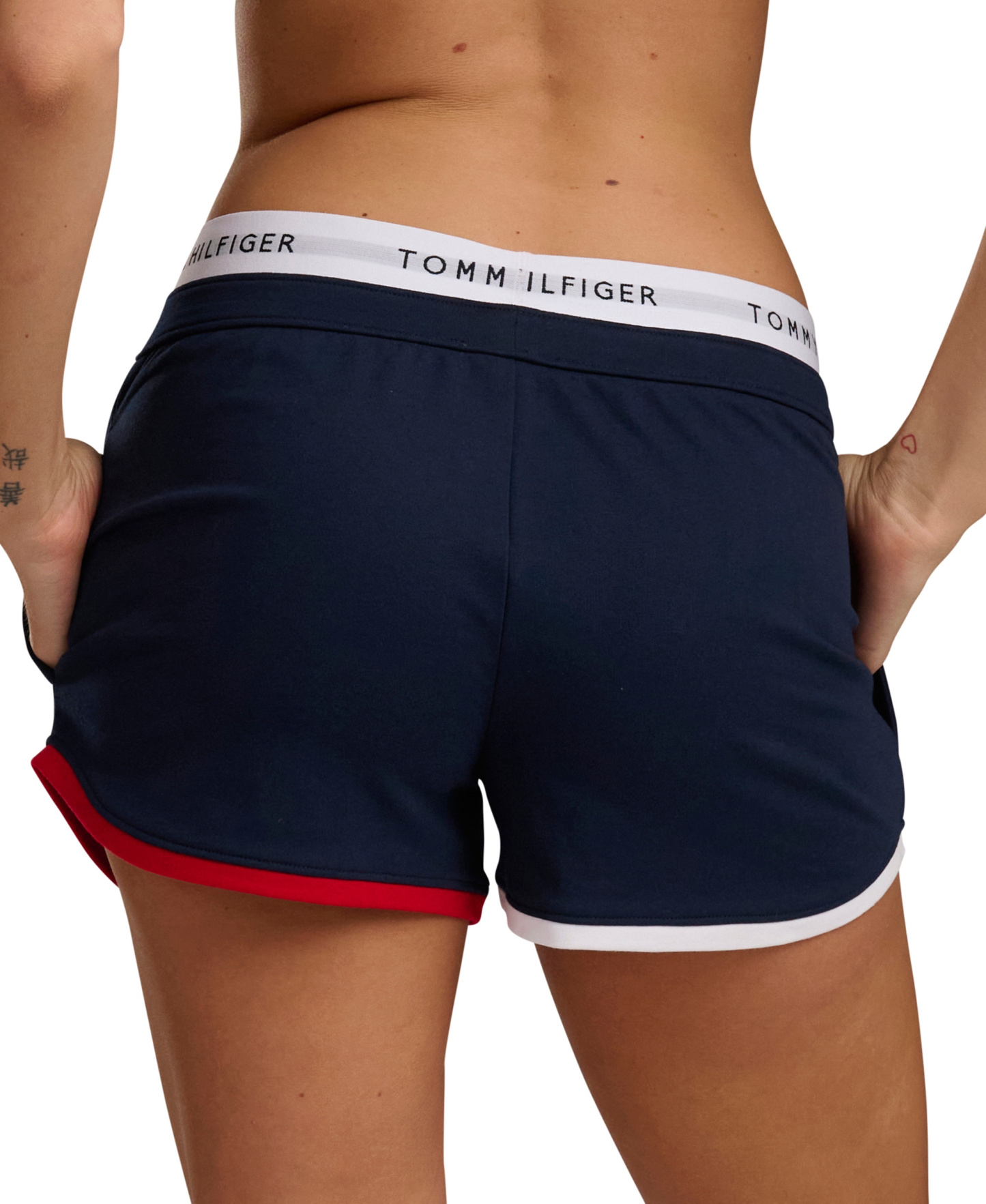 Tommy Hilfiger Women's Mid-Rise French Terry Boxer Shorts, 3" Inseam - Sky Captain