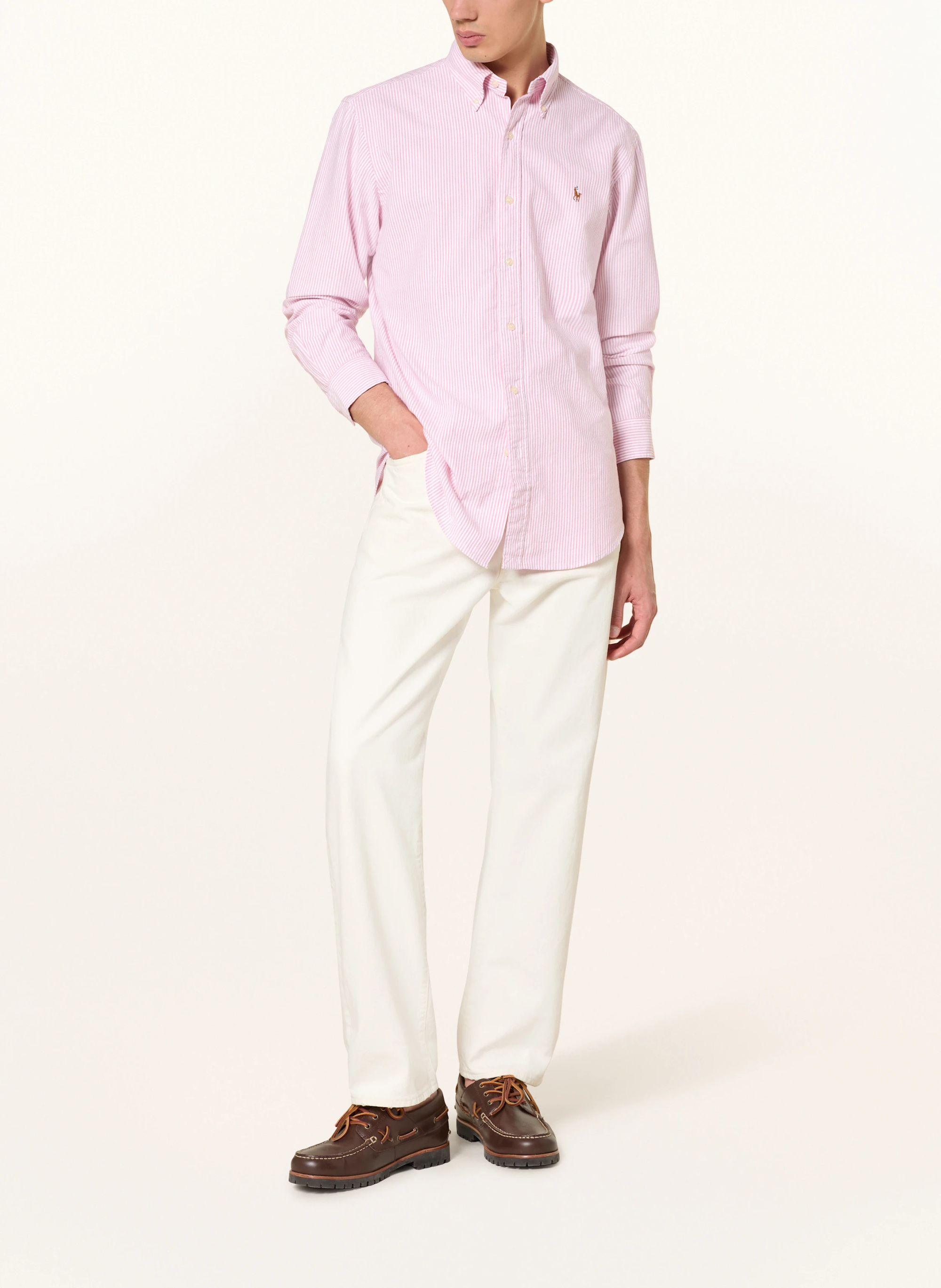 POLO RALPH LAUREN Hemd Custom Fit – ROT / WEISS