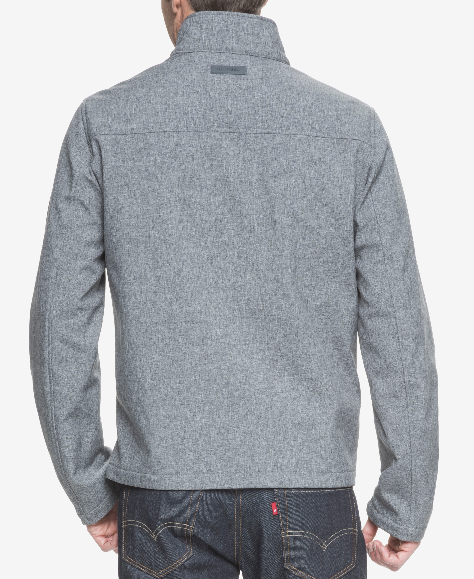Tommy Hilfiger Men's Soft-Shell Classic Zip-Front Jacket - Heather Gray