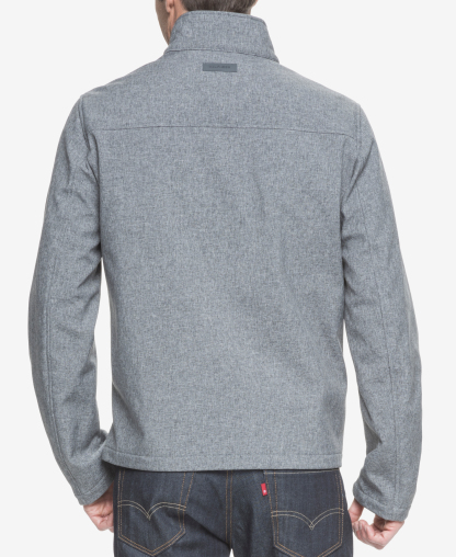 Tommy Hilfiger Men's Soft-Shell Classic Zip-Front Jacket - Heather Gray