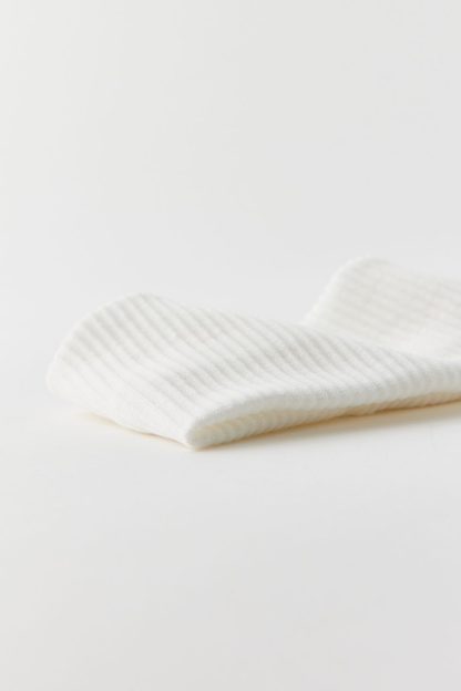 Ribbed Soft Headband - White