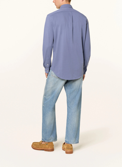 POLO RALPH LAUREN Piqué-Hemd Custom Fit – BLAUGRAU