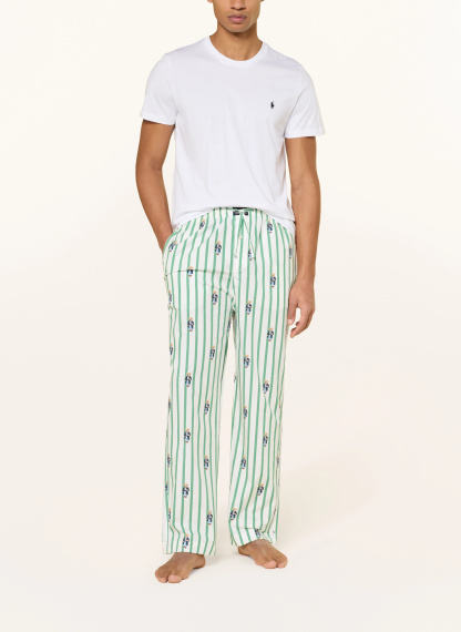 POLO RALPH LAUREN Schlafhose – WEISS / GRÜN