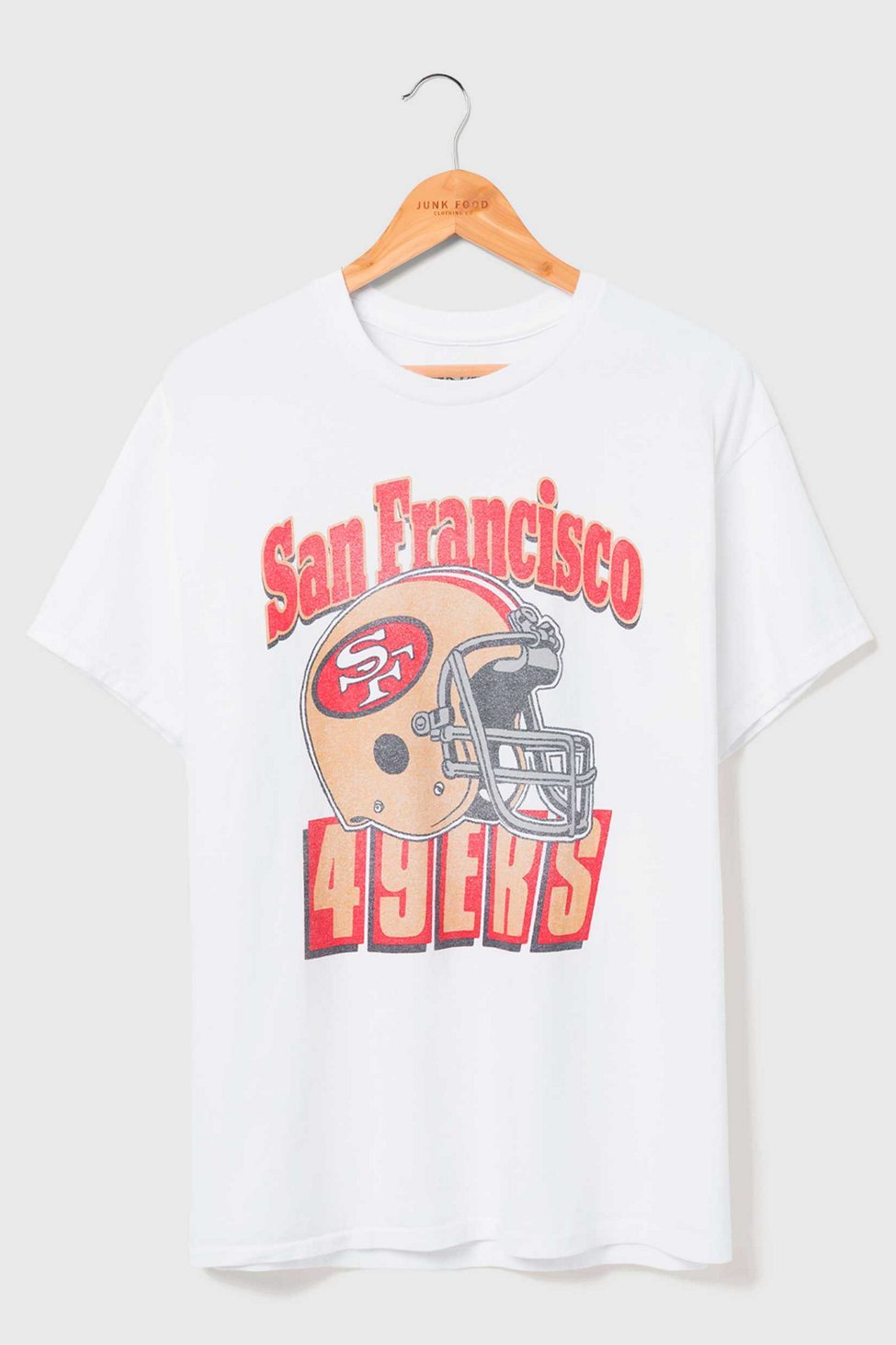 Junk Food NFL Throwback Helmet Flea Market Tee - San Francisco 49Ers