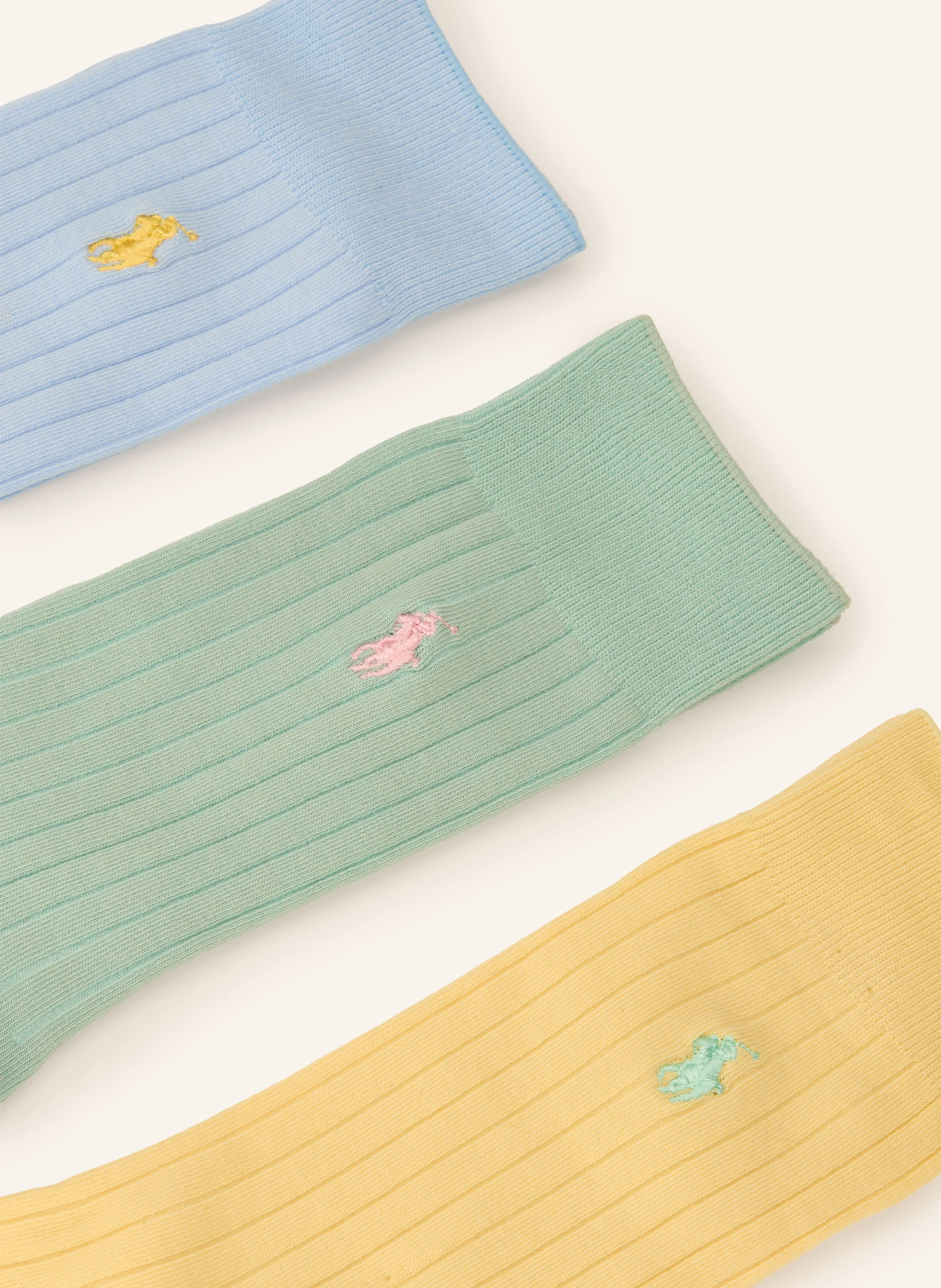 POLO RALPH LAUREN 3er-Pack Strümpfe – GELB / MINT / HELLBLAU
