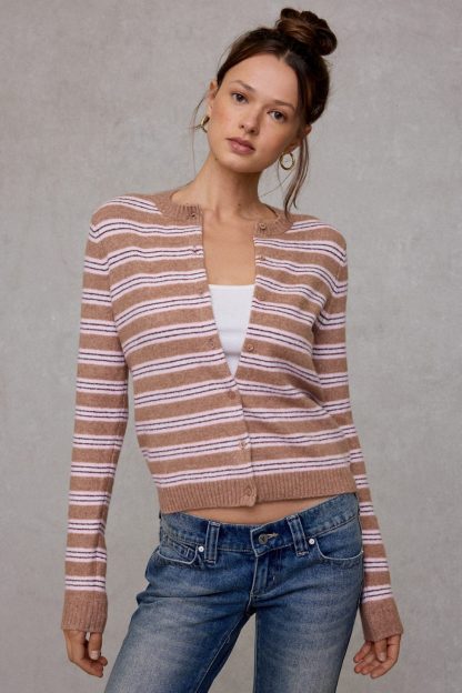 BDG So Soft Cardigan - Neutral Multi