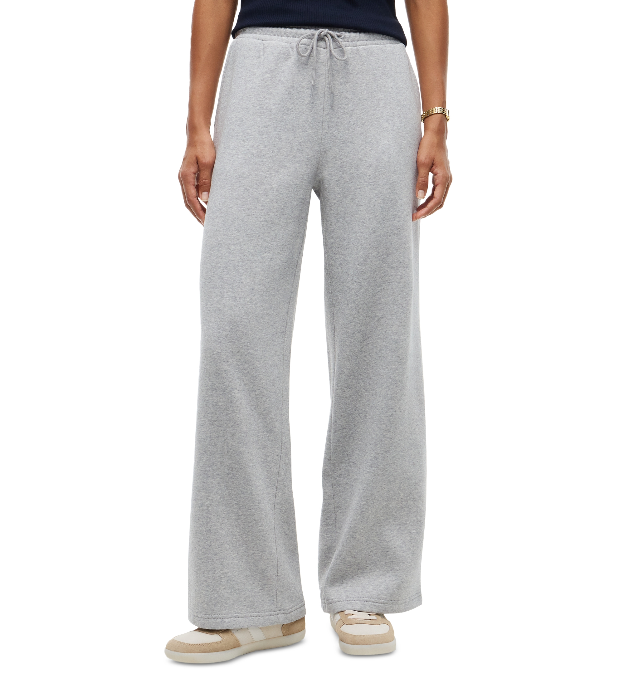Tommy Hilfiger Women's Marina Straight-Leg Mid-Rise Drawstring Sweatpants - Light Grey Heather