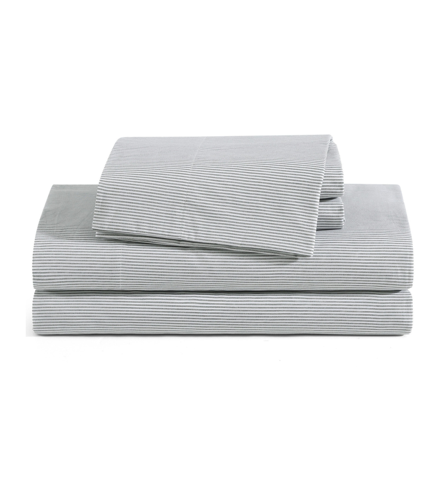 Tommy Hilfiger Printed 200-Thread Count Cotton Percale Sheet Set - Ithaca Stripe Dark Green