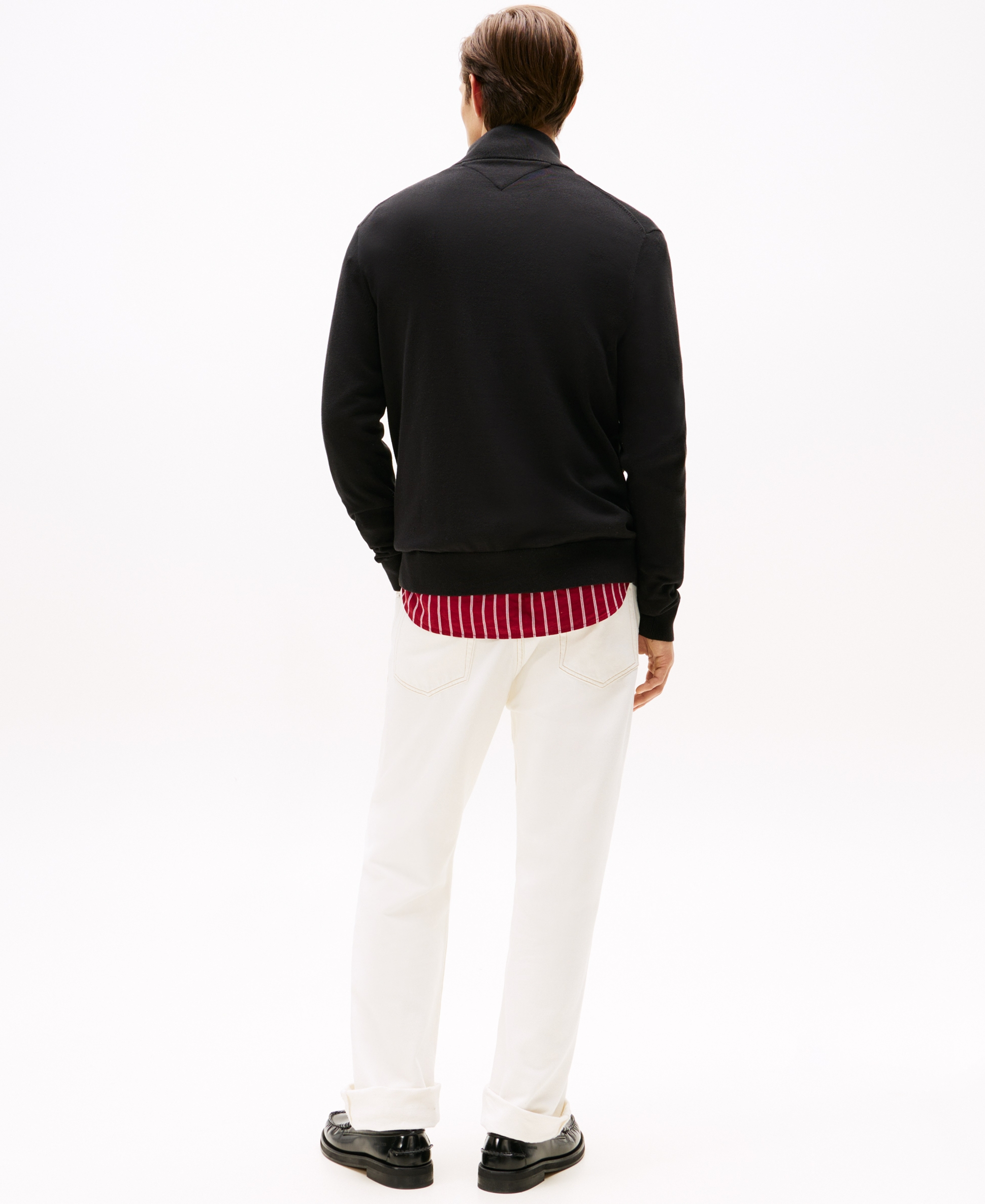 Tommy Hilfiger Men's Essential Zip-Thru Sweater - Black