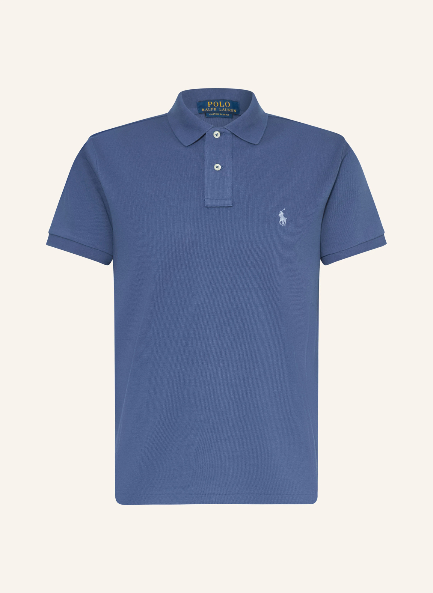 POLO RALPH LAUREN Piqué-Poloshirt Custom Slim Fit – BLAU / HELLBLAU