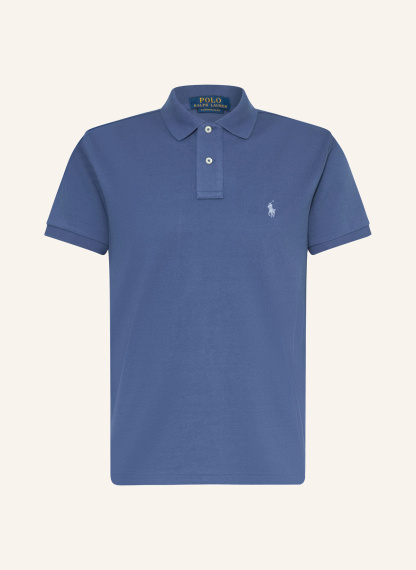 POLO RALPH LAUREN Piqué-Poloshirt Custom Slim Fit – BLAU / HELLBLAU