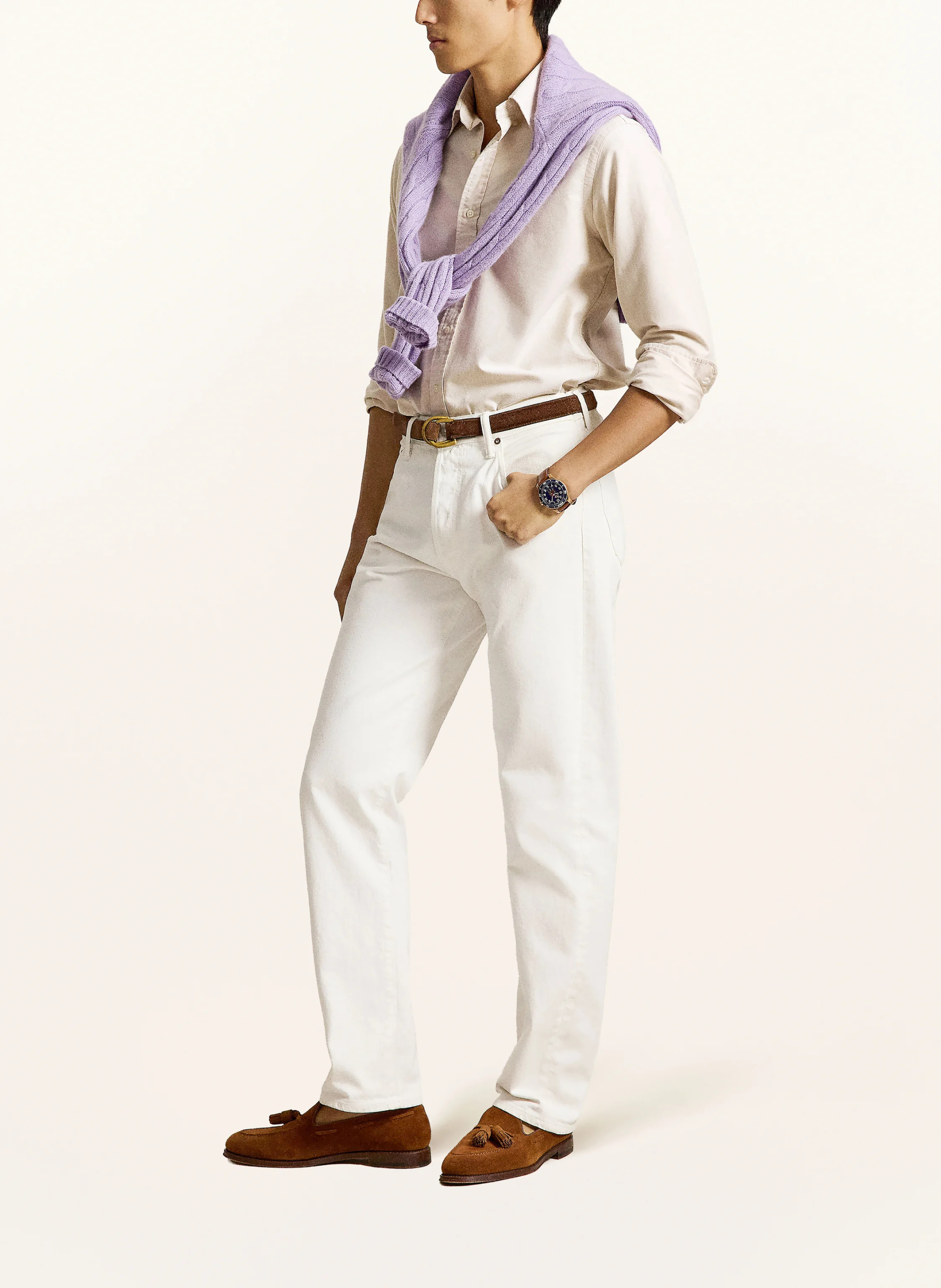 POLO RALPH LAUREN Oxfordhemd Custom Fit – CREME