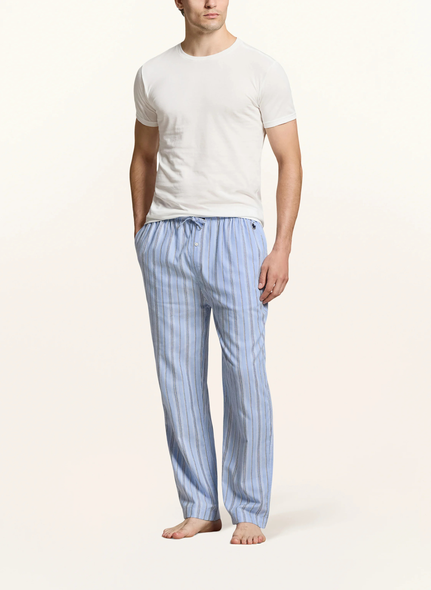 POLO RALPH LAUREN Schlafhose – HELLBLAU / DUNKELBLAU / WEISS