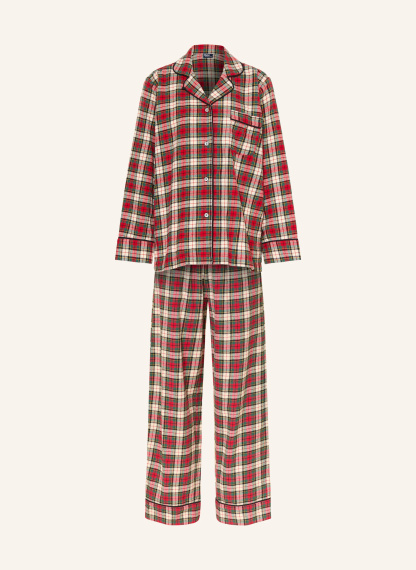 POLO RALPH LAUREN Schlafanzug aus Flanell – ROT / CREME / GRÜN