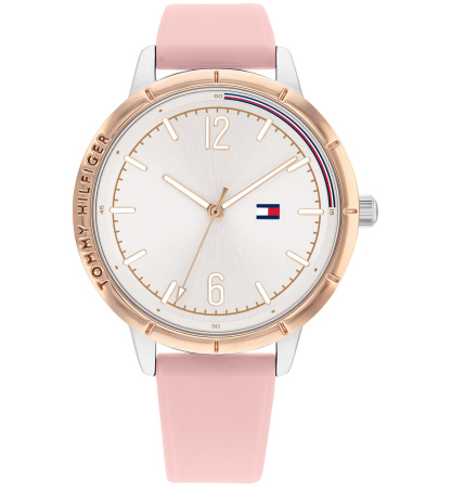 Tommy Hilfiger Women's Pink Silicone Strap Watch 38mm - Pink