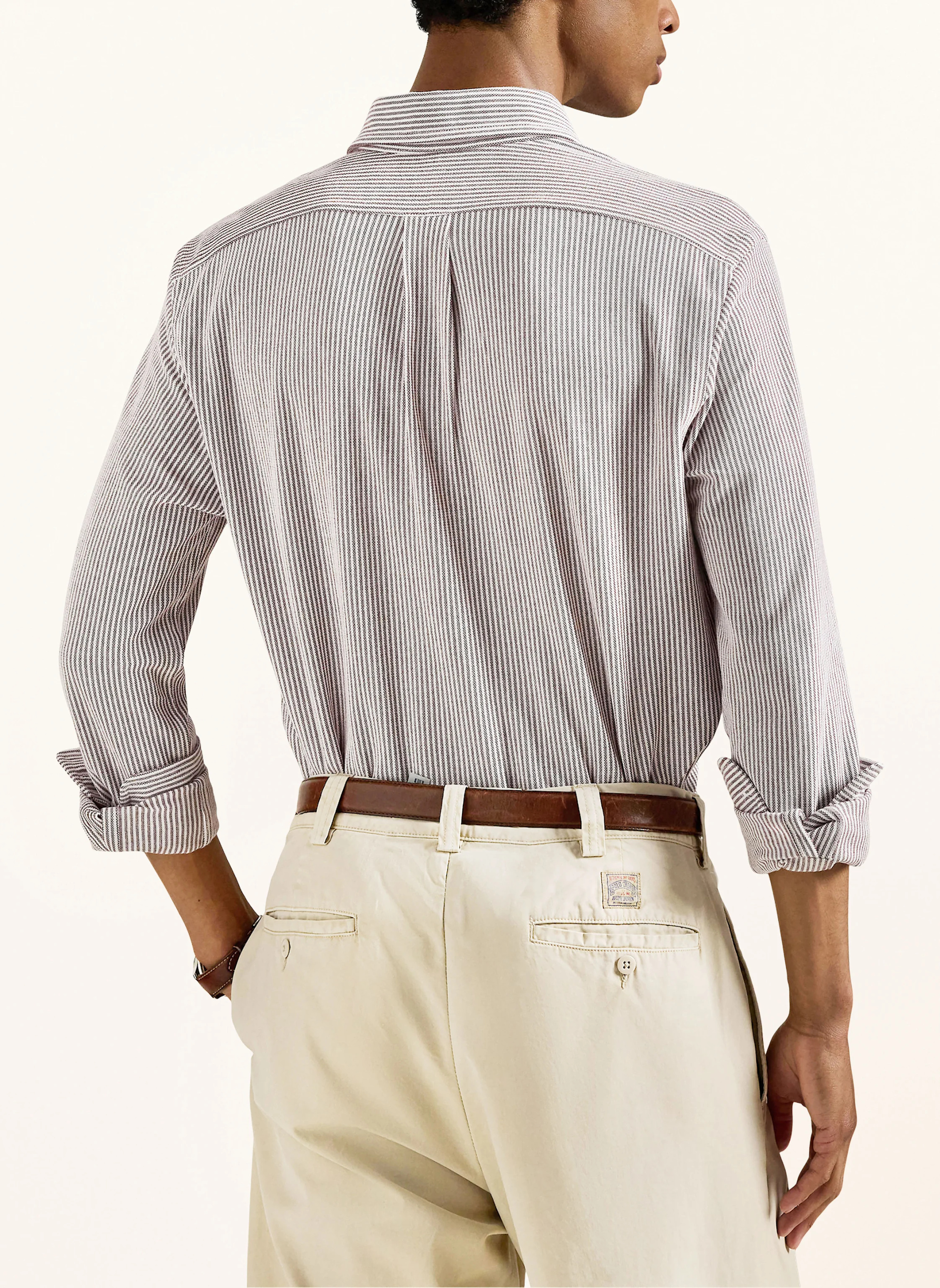 POLO RALPH LAUREN Oxfordhemd Regular Fit – DUNKELROT / WEISS