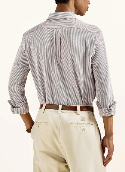 POLO RALPH LAUREN Oxfordhemd Regular Fit – DUNKELROT / WEISS