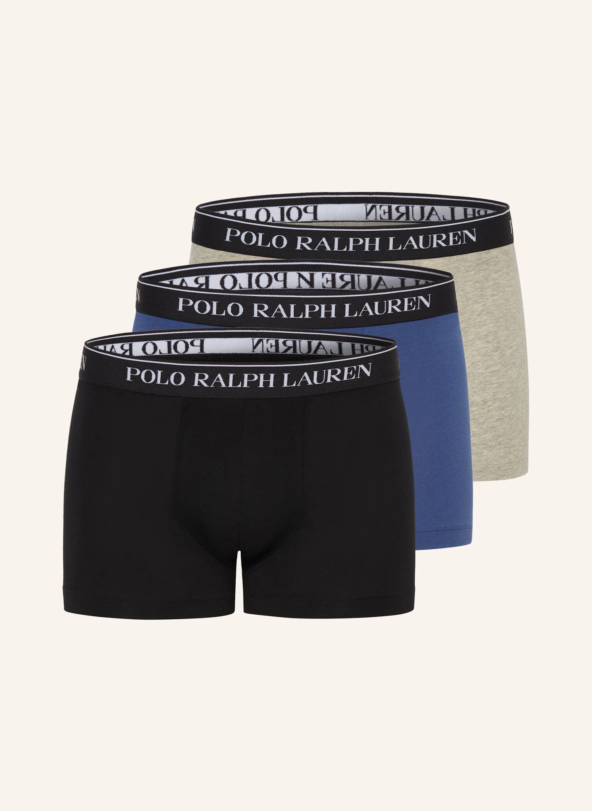 POLO RALPH LAUREN 3er-Pack Boxershorts – SCHWARZ / BLAU / GRAU