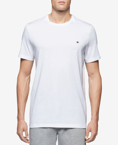 Tommy Hilfiger Men's Cotton Crew Neck Undershirt - White