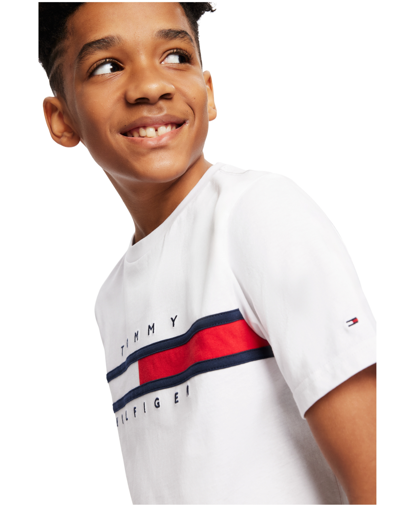Tommy Hilfiger Boys' 8-20 Tommy New Signature T-Shirt - White